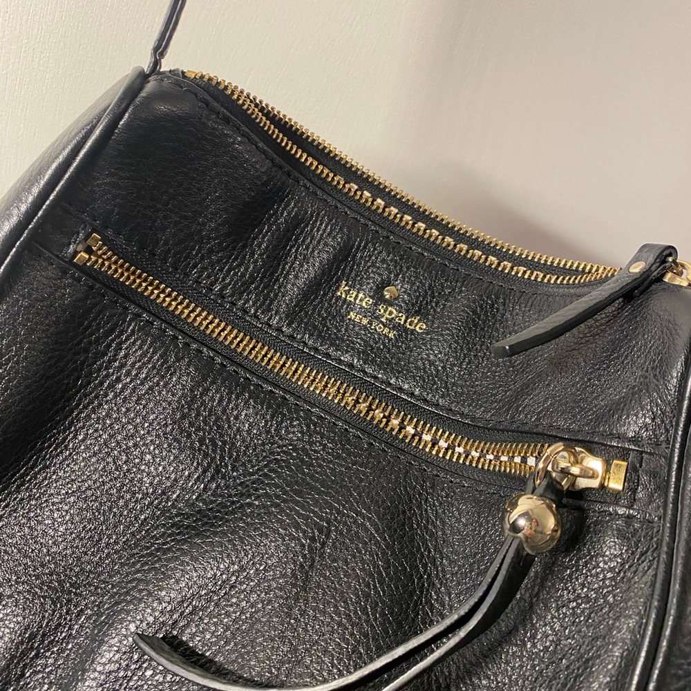 kate spade black leather crossbody - Picture 3 of 4